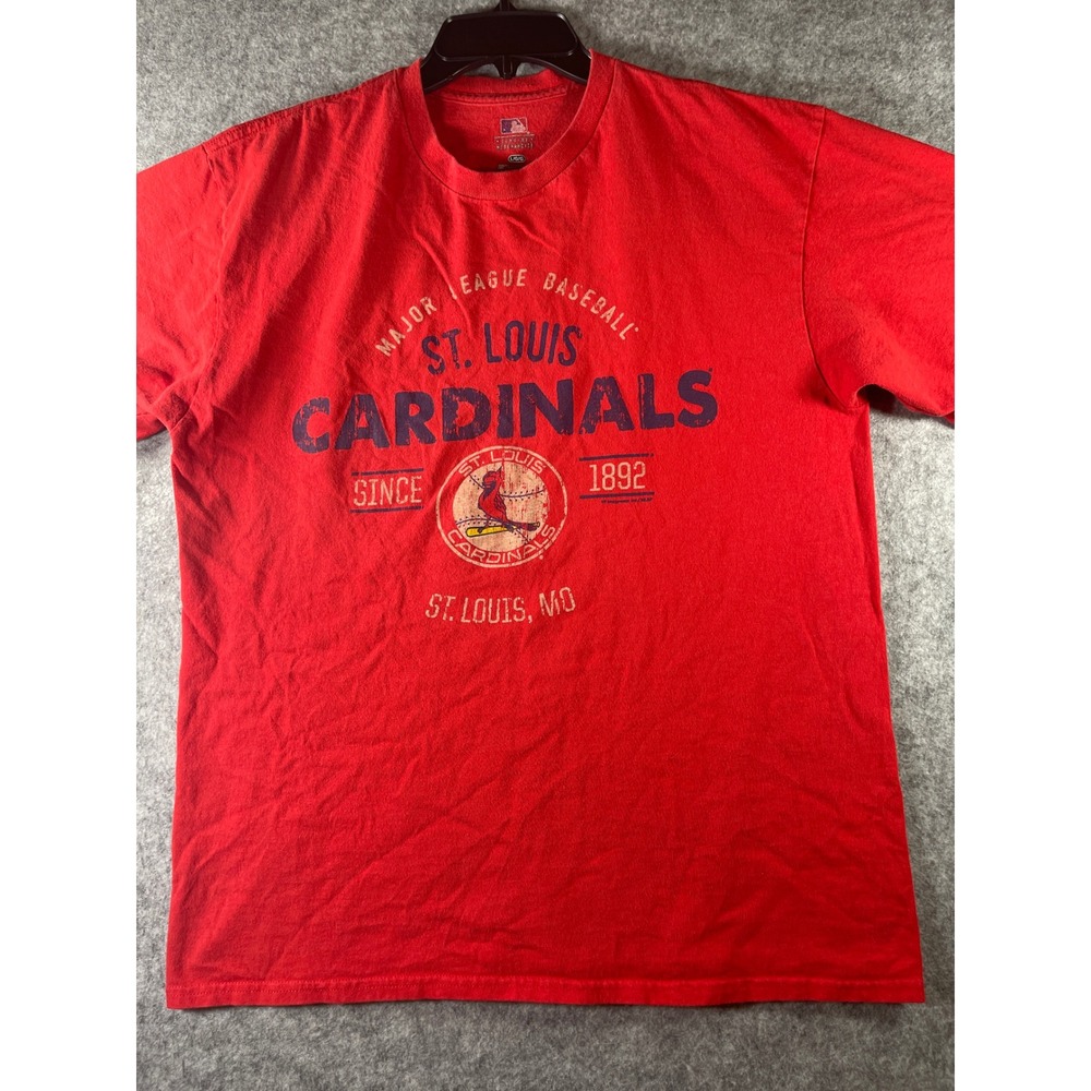 MLB St Louis Cardinals T Shirt Mens‎ Large Red Graphic Tee Short Sleeve Baseball